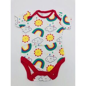Brand New Baby Bodysuit Sky, Rainbow, Clouds Pattern Girl Size‎ 0 to 3 Months
